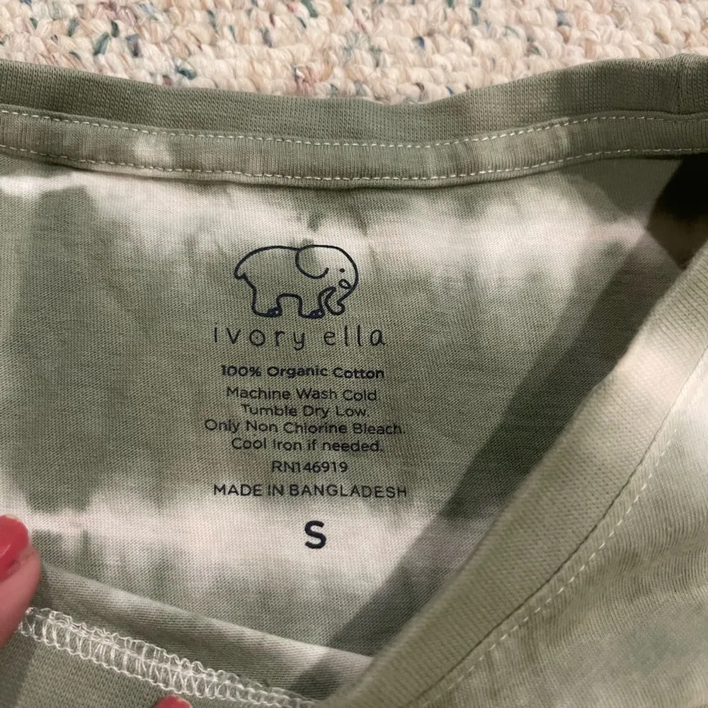 green lily pad tie dye cropped tank top S - Image 6