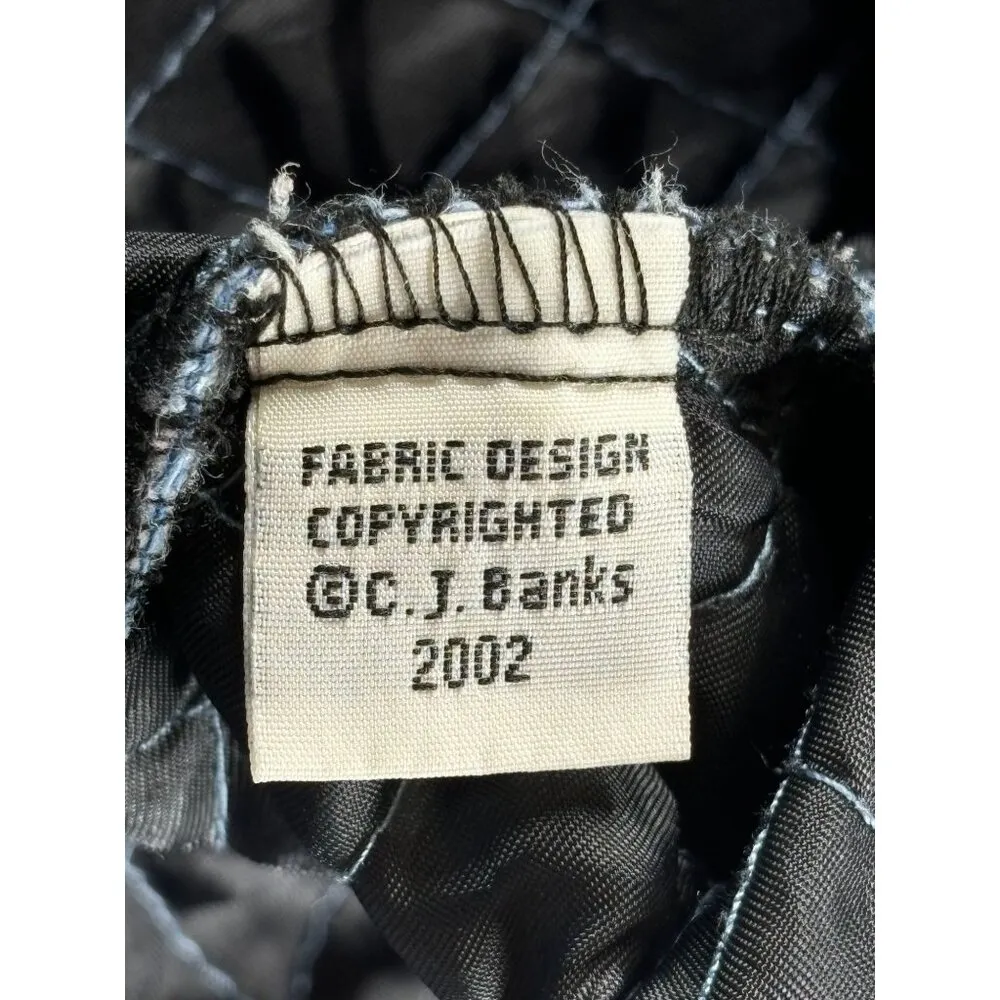 C.J. Banks Quilted Jacket 1X Snowman & Tree Birds Embroidery Winter Chore Barn - Image 7