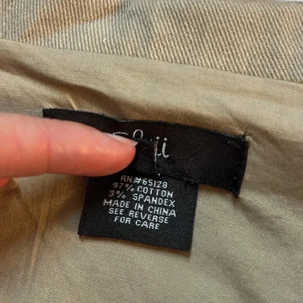 Luii jacket medium neutral jacket denim feel cotton blend cute buttons pockets Tan - Image 11