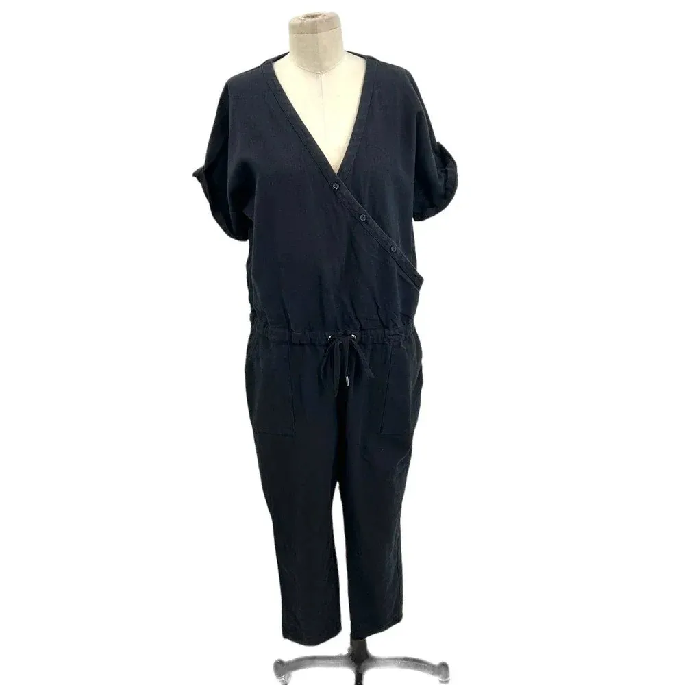 n:PHILANTHROPY Gingham Jumpsuit‎ in Black Cat Size Large - Image 3