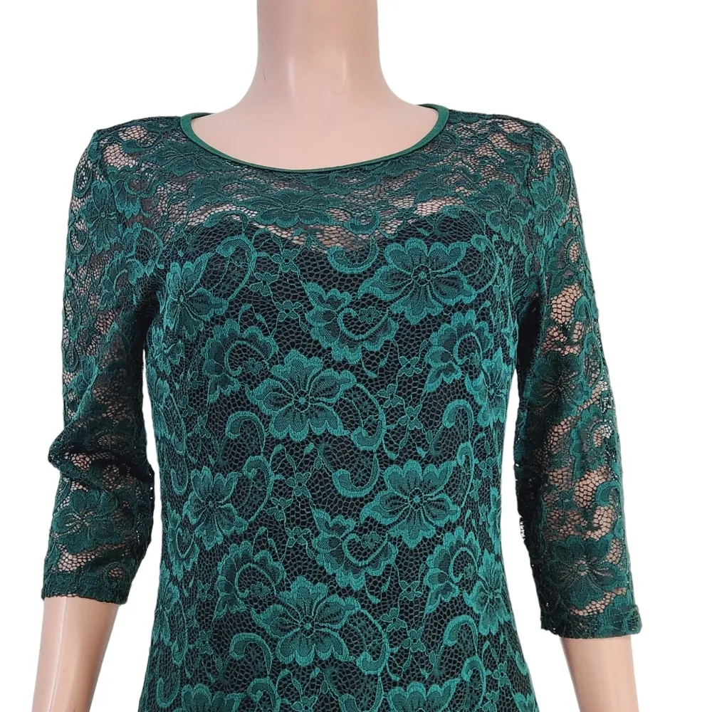 Vfshow Womens Elegant Lace Cocktail Party Mermaid Bodycon Midi Mid - Image 5