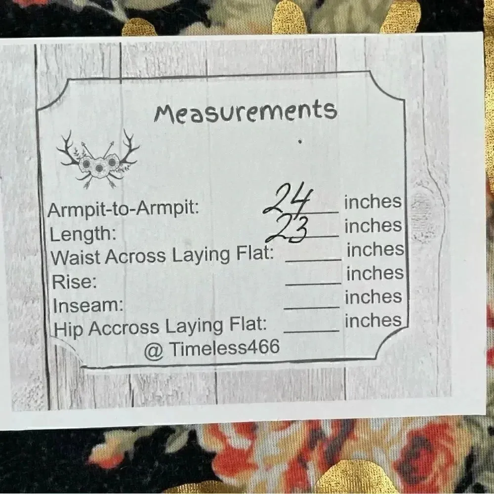 Free Kisses ¾ Sleeves Womens Floral Crewneck “Feels Like Love” Print SZ 2X - Image 10