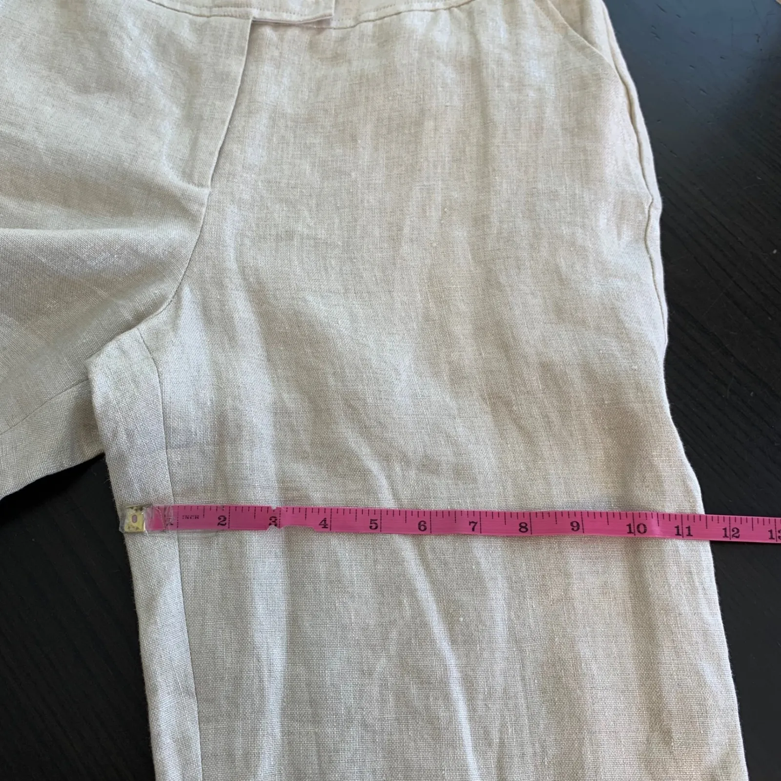 Spiegel Women's Metallic Linen Blend Cuffed Leg Pants Size 10 Neutral Sparkle - Image 17