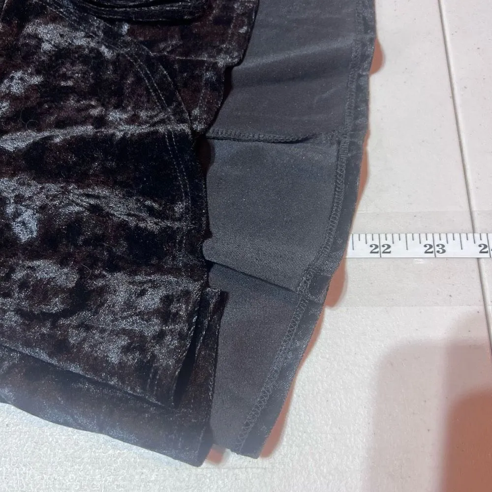 Blue Rain women’s black velvet wrap top blouse shirt peplum XS‎ Xsmall boho - Image 5