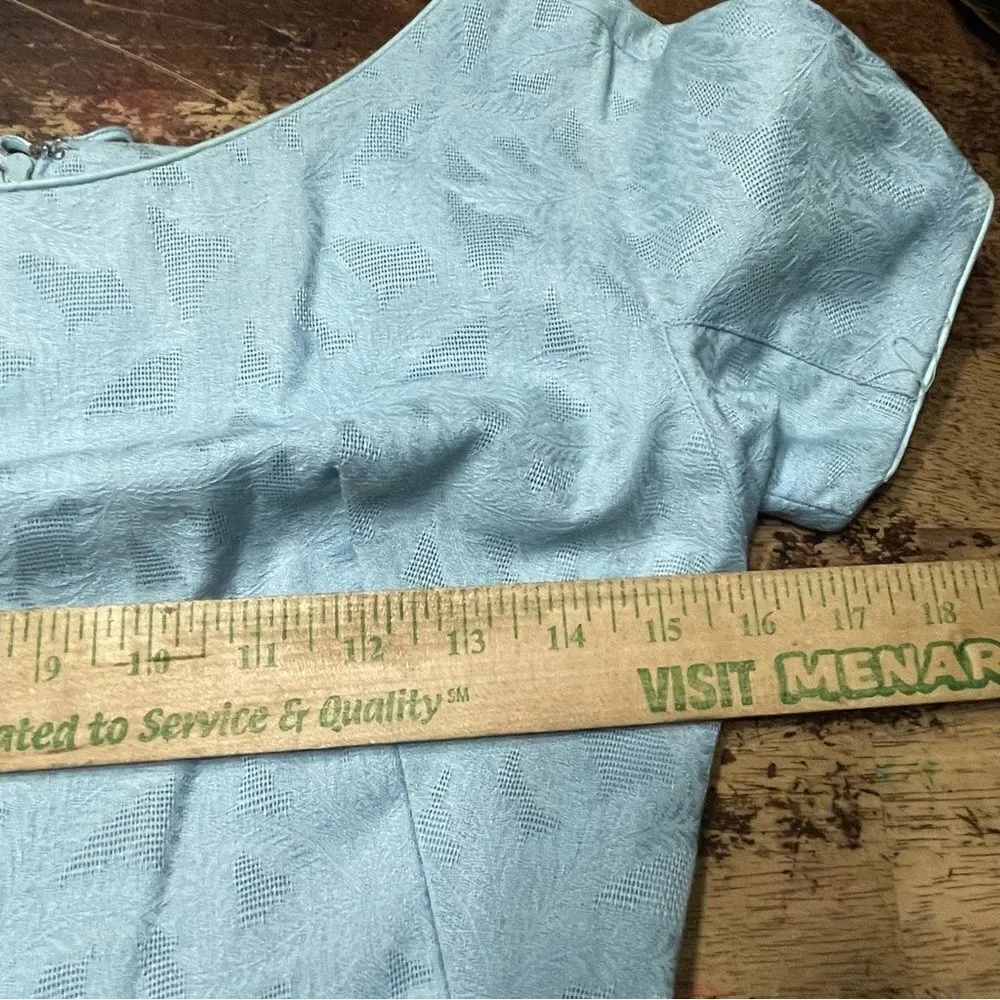 Vintage 1950's Blue Wiggle‎ Cocktail Dress 32" Bust - Image 8