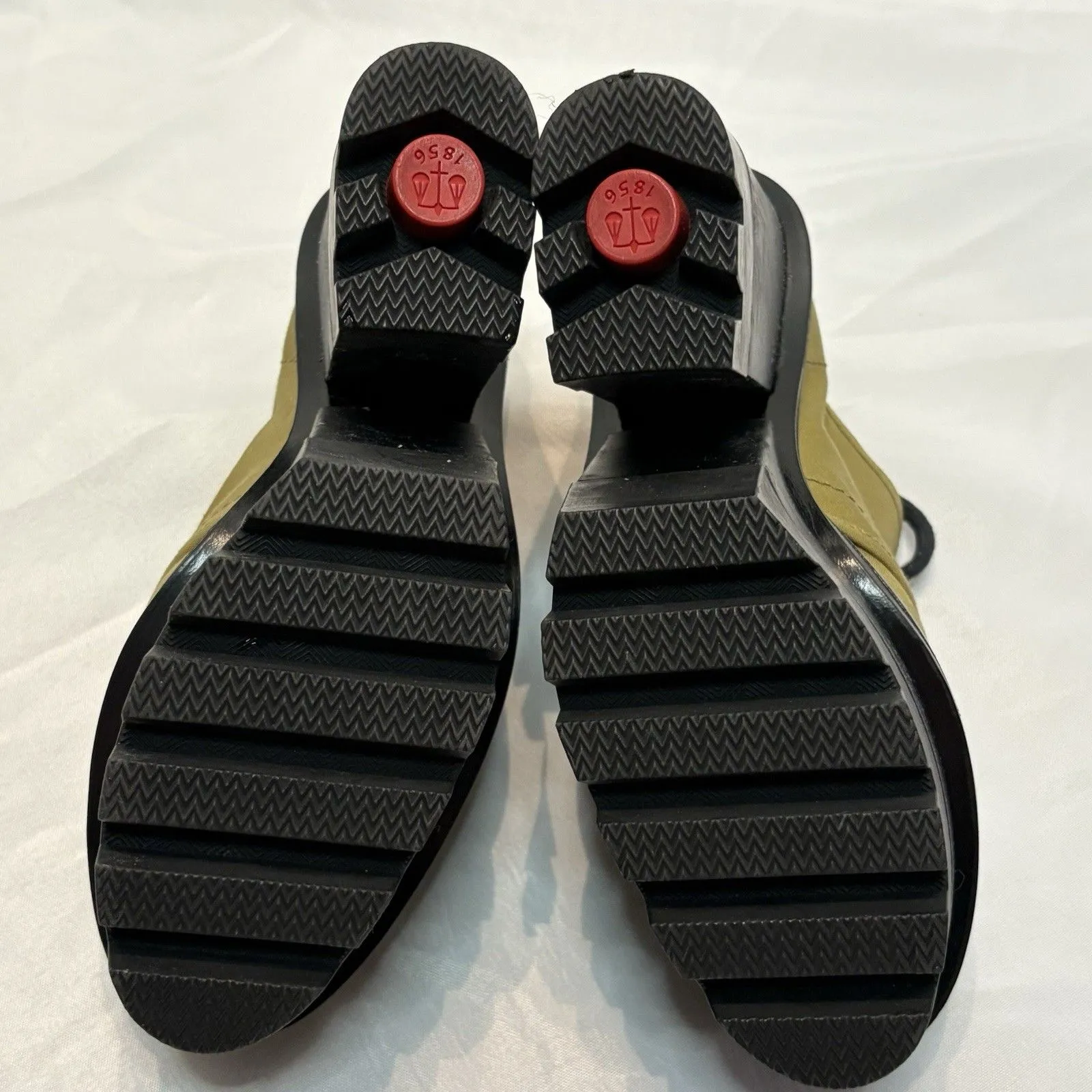 Hunter Original Canvas Platform Derby Heels – Olive Size 6 Made In Italy - Image 10