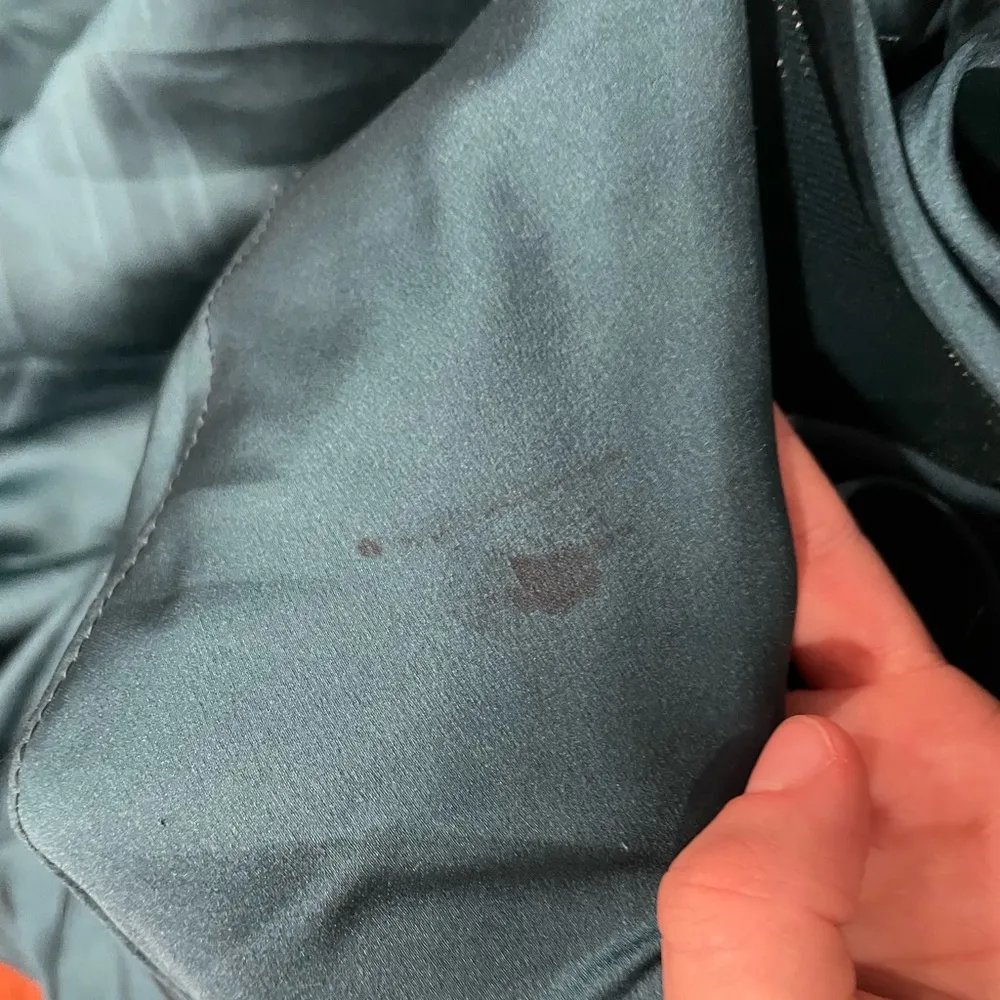 La Femme 28571 Teal Strappy Back Satin Gown 4 - Image 11