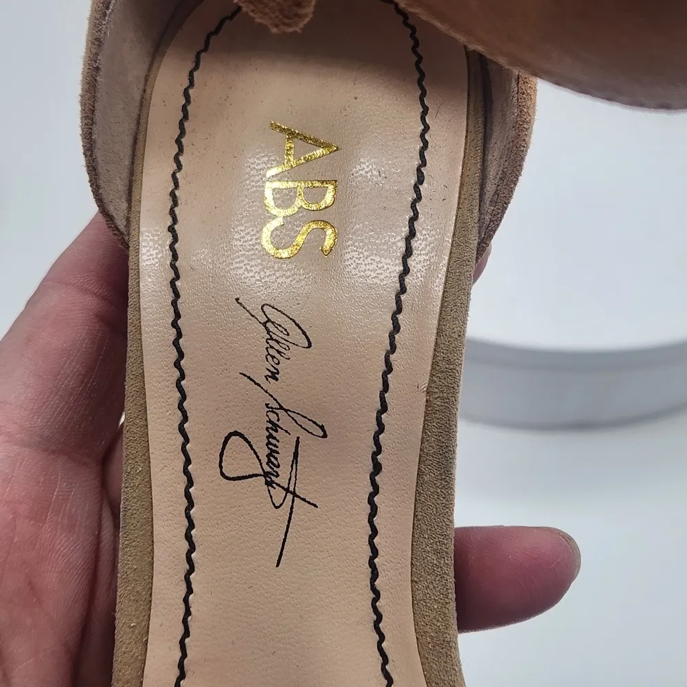 ABS Open-toed Rhinestone Pumps Size 8 - Image 13