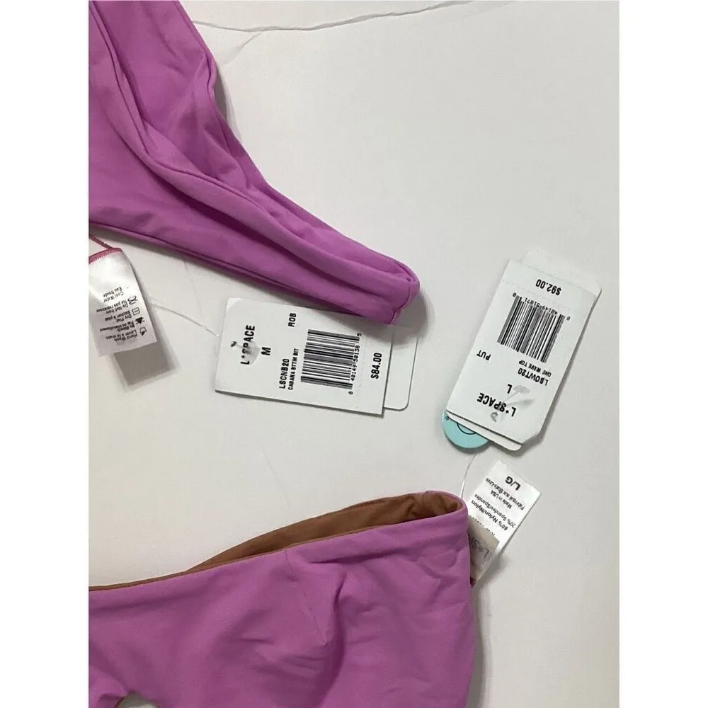 New. L*SPACE lilac teeny bikini. L-top/M-bottom. Retails $176 - Image 9