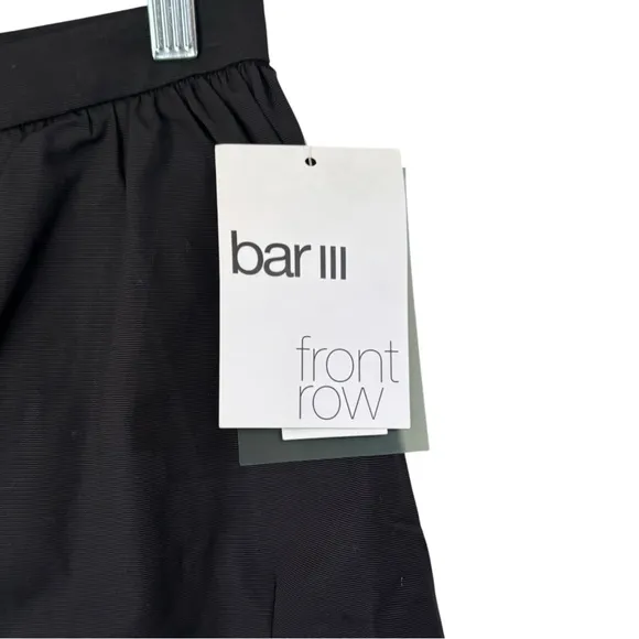 NWT Bar III Front Row Black Layered Sheath Skirt Womens Size L Tailored Office‎ - Image 5