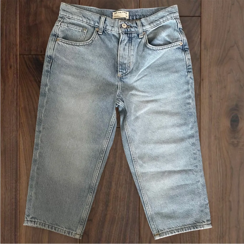 Free People We The Free Sun City Capris Jeans in Pale Indigo - Image 5