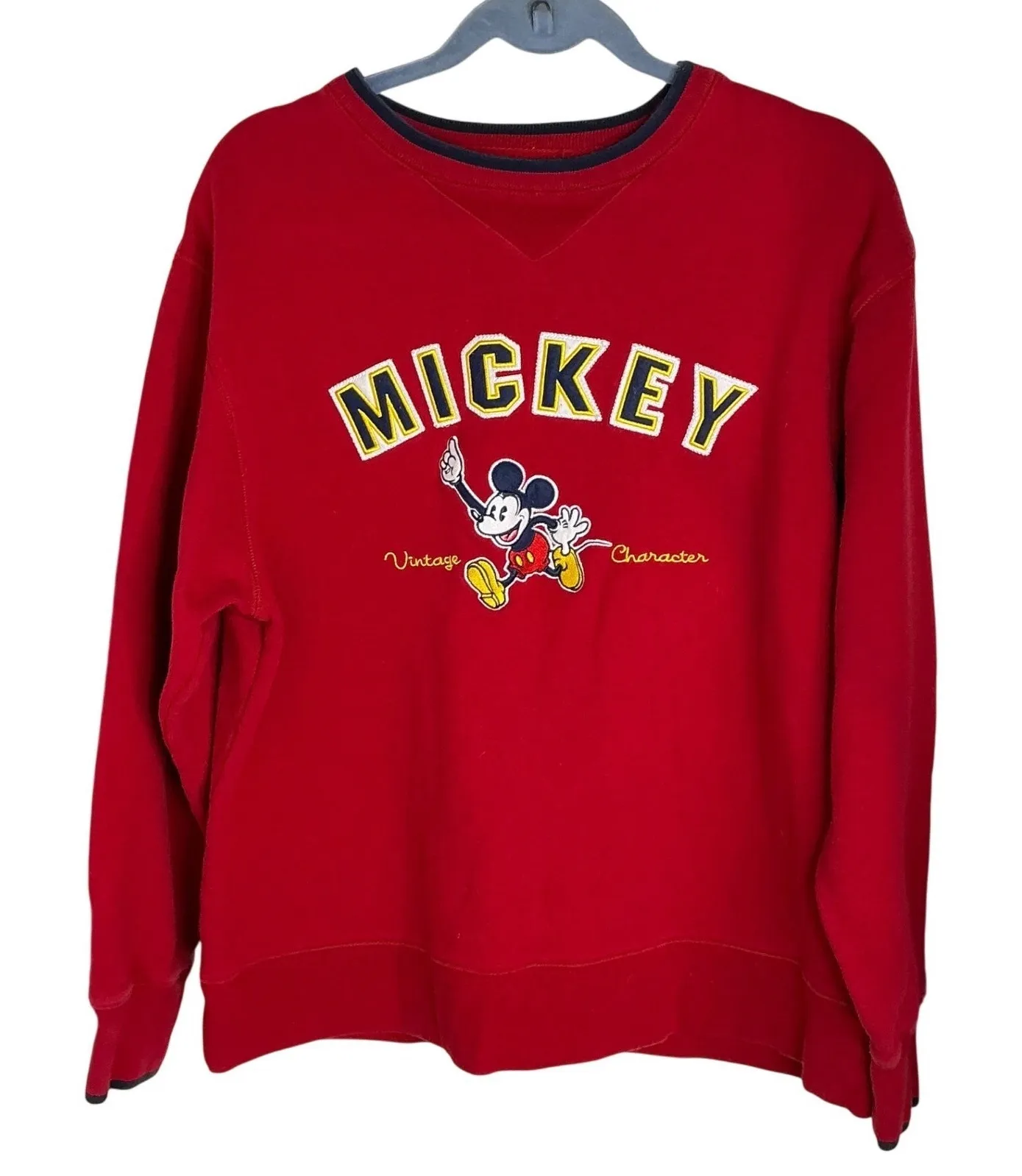 Vintage Mickey Mouse Red Sweatshirt Women's s Size M Walt Disney World Size M - Image 1