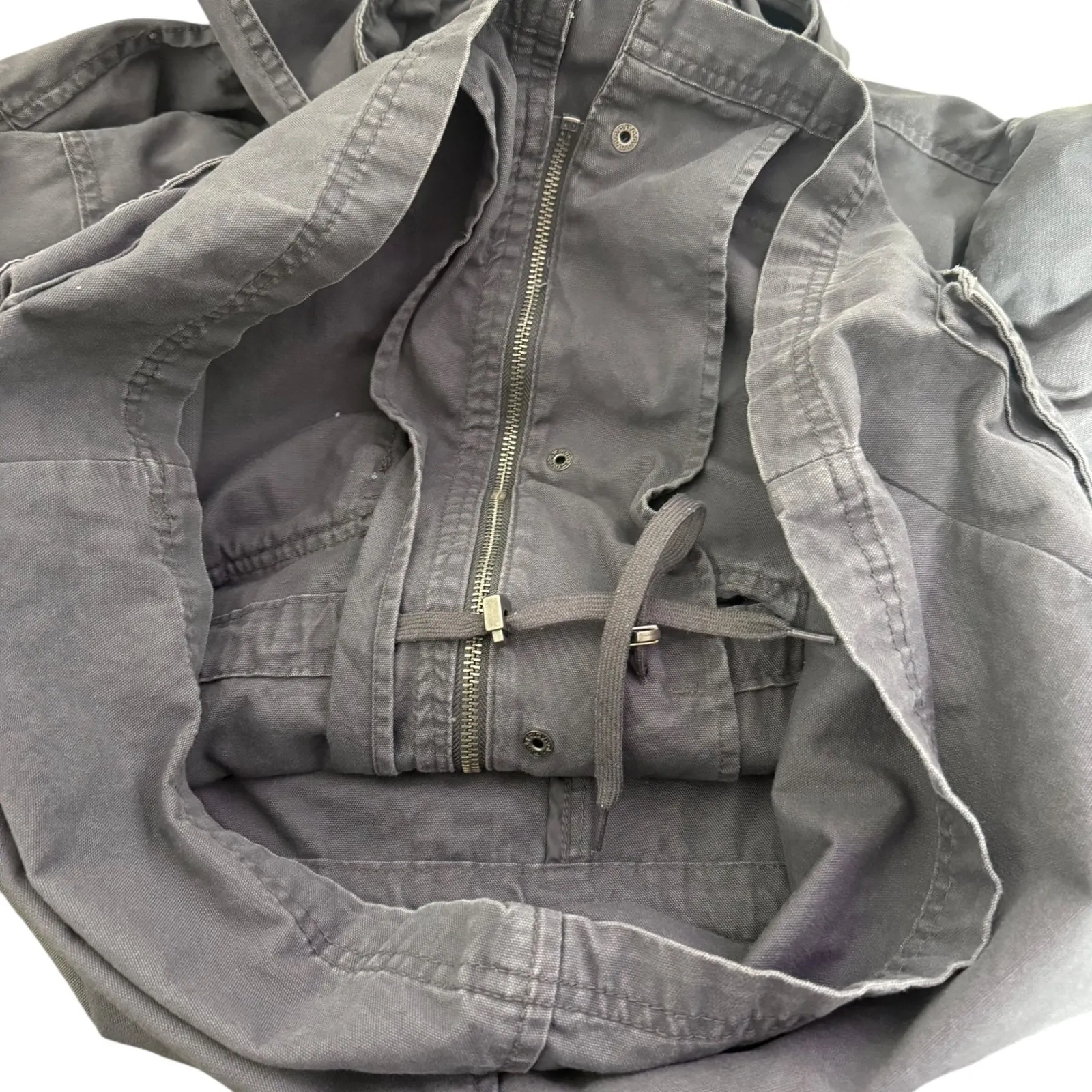 Universal Thread Utility‎ Field Hooded Jacket Women Size S Gray Distressed Gorp - Image 9