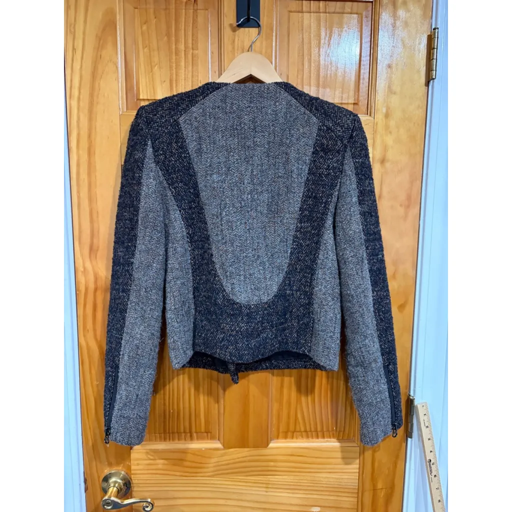 Womens Zadig & Voltaire Deluxe Gilda Jacket Wool Blend Moto Blazer Size M - Image 6