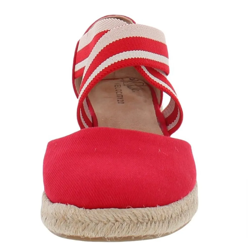 NEW LifeStride Womens Keaton Canvas Slip On Wedge Heels - Image 2