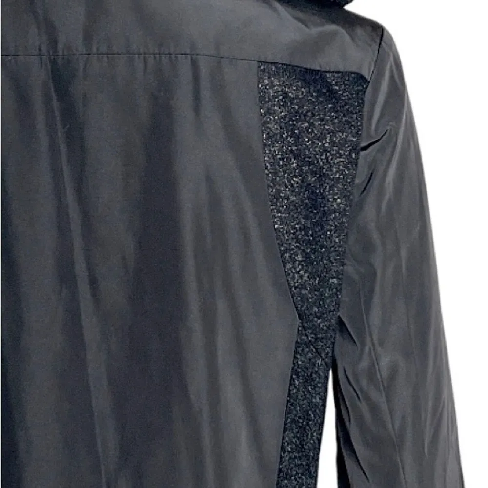 Can Can Jacket Women Medium Black Fit & Flare Glitter Accents Neutral Minimalist - Image 4