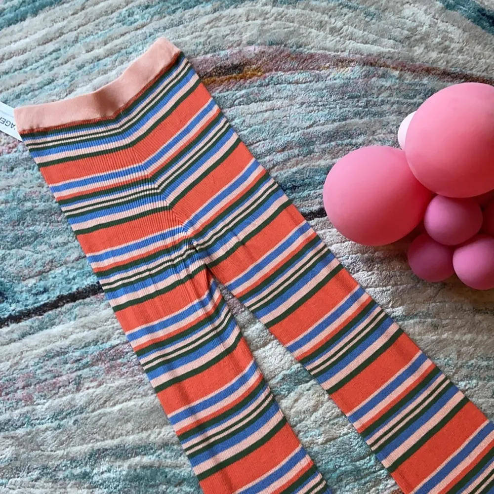 Wide Leg Colorblock Wide Leg Pants Knit - Image 7