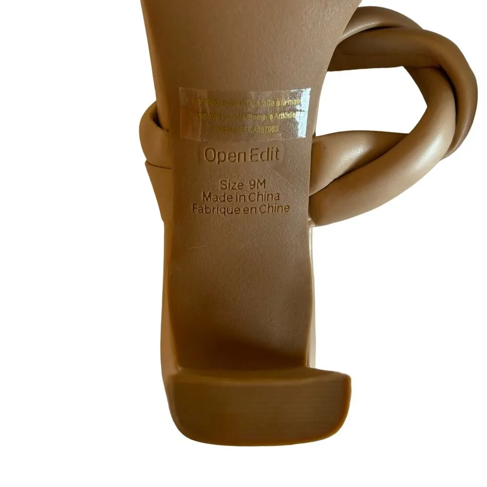 Open Edit Women's Remmy Beige Braided Twist
Strappy Sandals Size 9 - Image 7