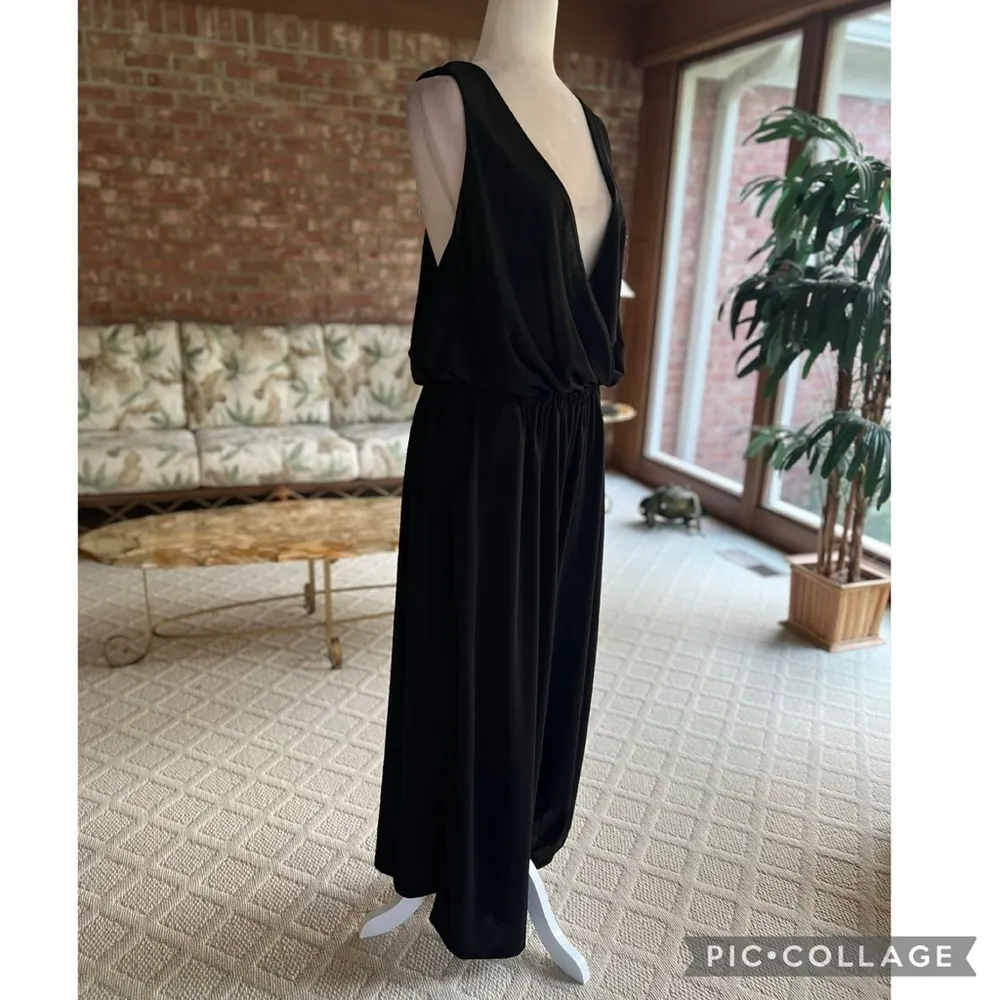 Swimsuits for All Ava Jumpsuit Black Wide Leg Cropped Sleeveless Knit 18/20 chic Size undefined - Image 13
