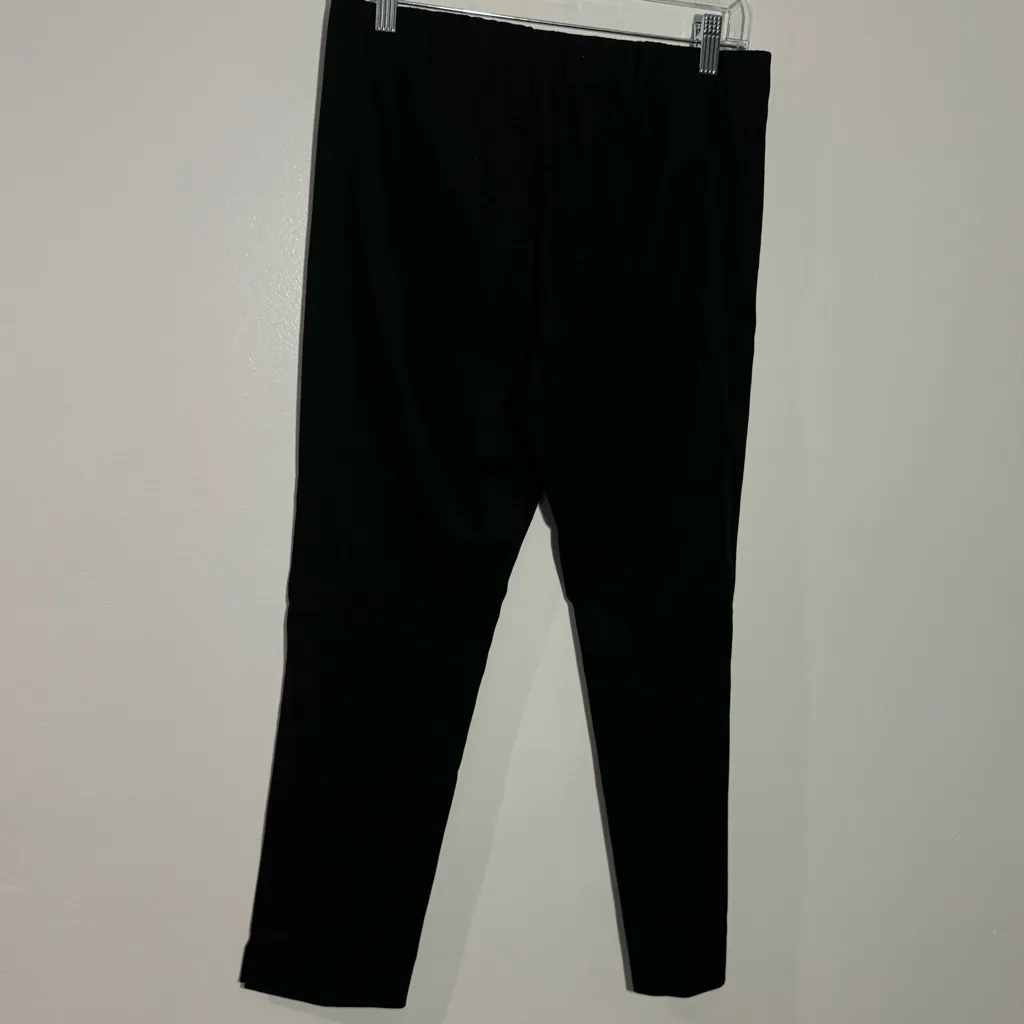 J. Jill Essential Cotton Stretch Pants In Black Side Zip Pockets Size 8 Petite - Image 7