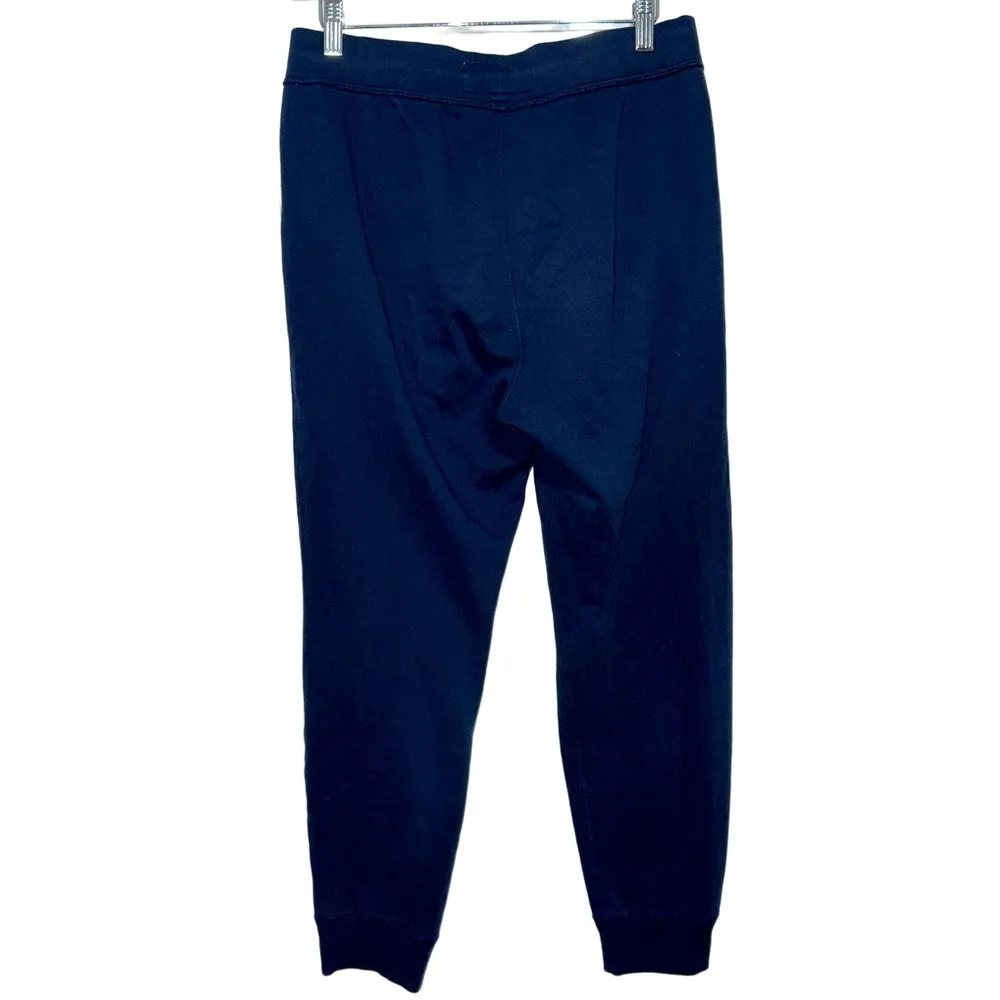 Abercrombie & Fitch Blue White Fleece Logo Drawstring Joggers Sweatpants Size XS - Image 2