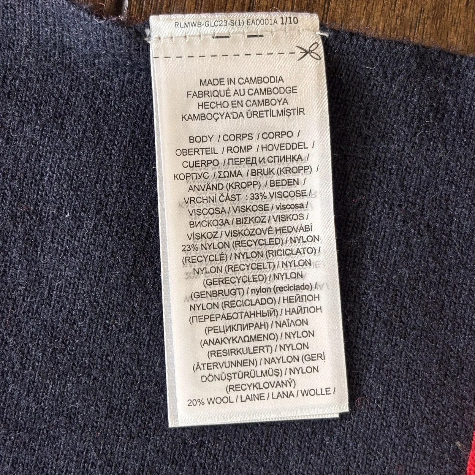 Lauren Ralph Lauren Poncho Cape Womens OS Red Wool Blend Black Label NWT $295 Blue Size undefined - Image 6