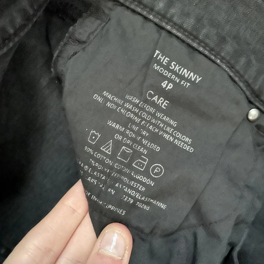 Ann Taylor petite black denim jeans the skinny modern fit cotton pants classic - Image 4