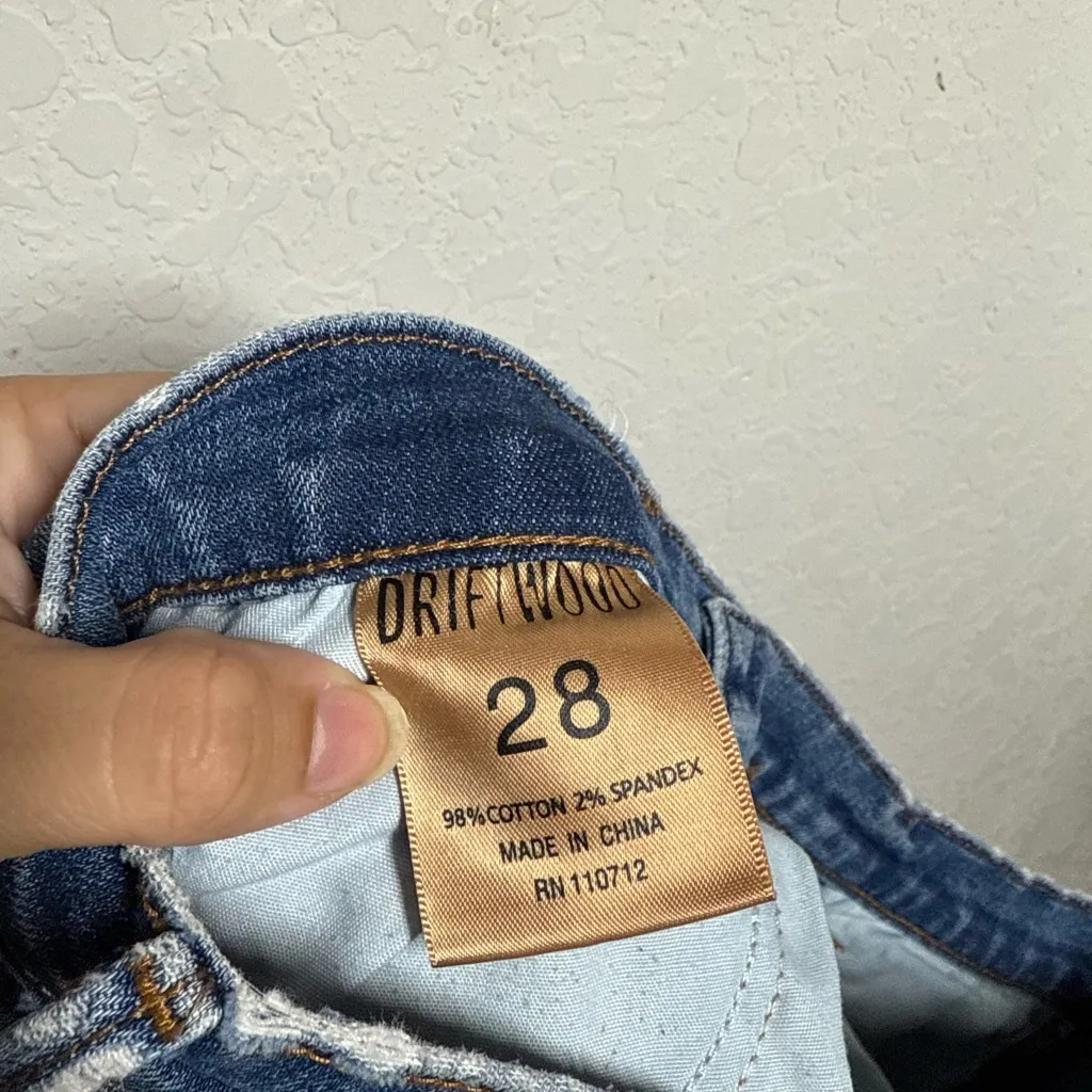 Driftwood Beau Floral Embroidered Skinny Jeans Size 28 - Image 5