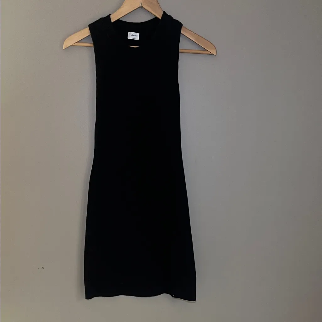 Aritzia Wilfred Free  Black Sleeveless Ribbed Sweater Dress Small - Image 2