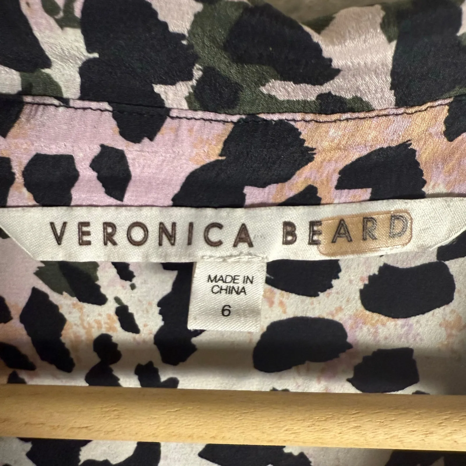 Veronica Beard Amani Animal Print Short Sleeve Shirt Midi Dress Size 6 - Image 15