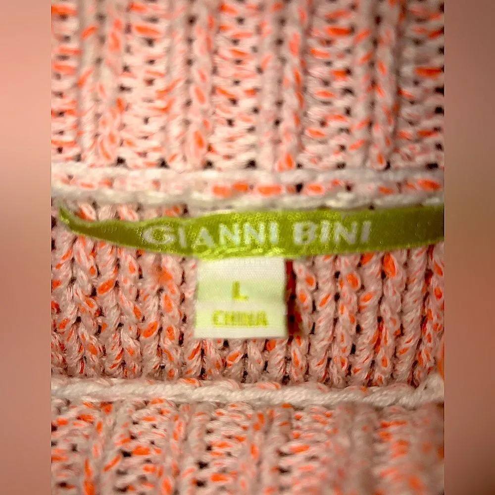 Gianni Bini long sleeve coral sweater size Large - Image 2