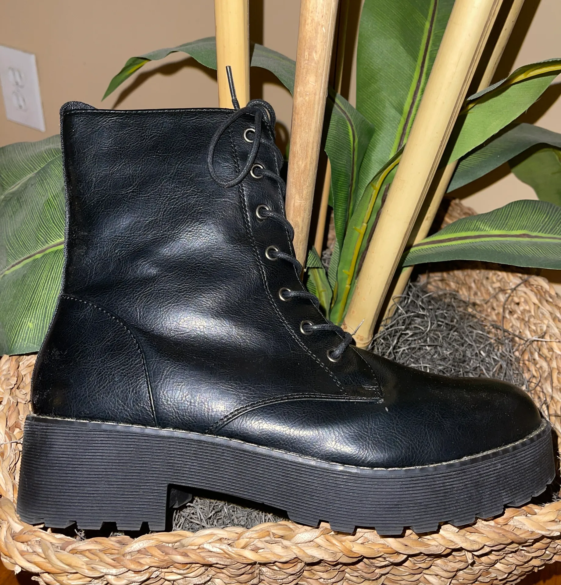 Combat Boots Black Size 11 - Image 2