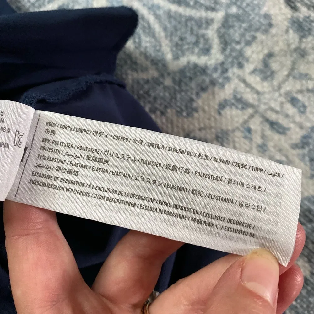 Abercrombie Fitch Cinch Waist Blue Shorts Romper XL Lounge Gym Utility Gorpcore - Image 5