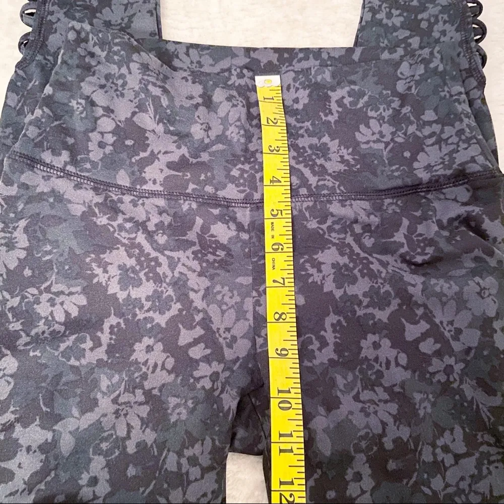 Members Mark Leggings Floral Super Soft lounge GymYoga Womens Medium Black - Image 7