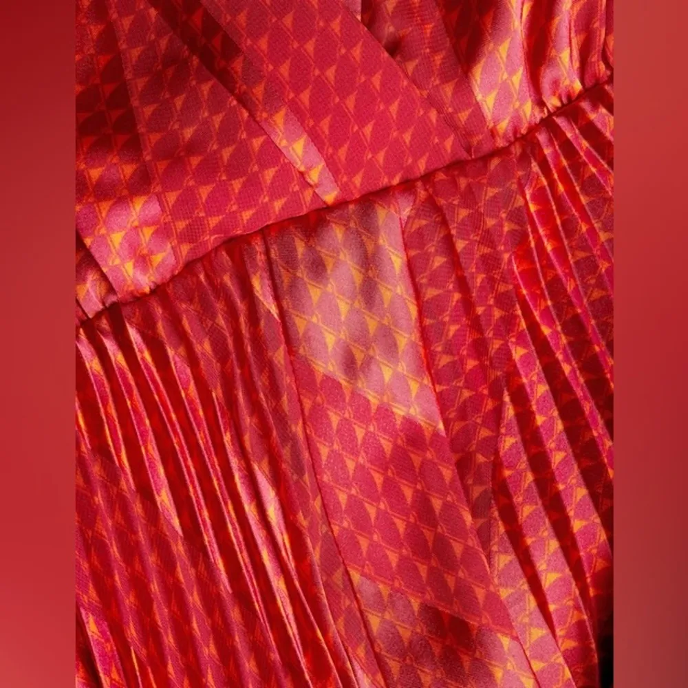 Alexis Salomo V-neck Geo Striped Pleated Maxi Dress - Image 6