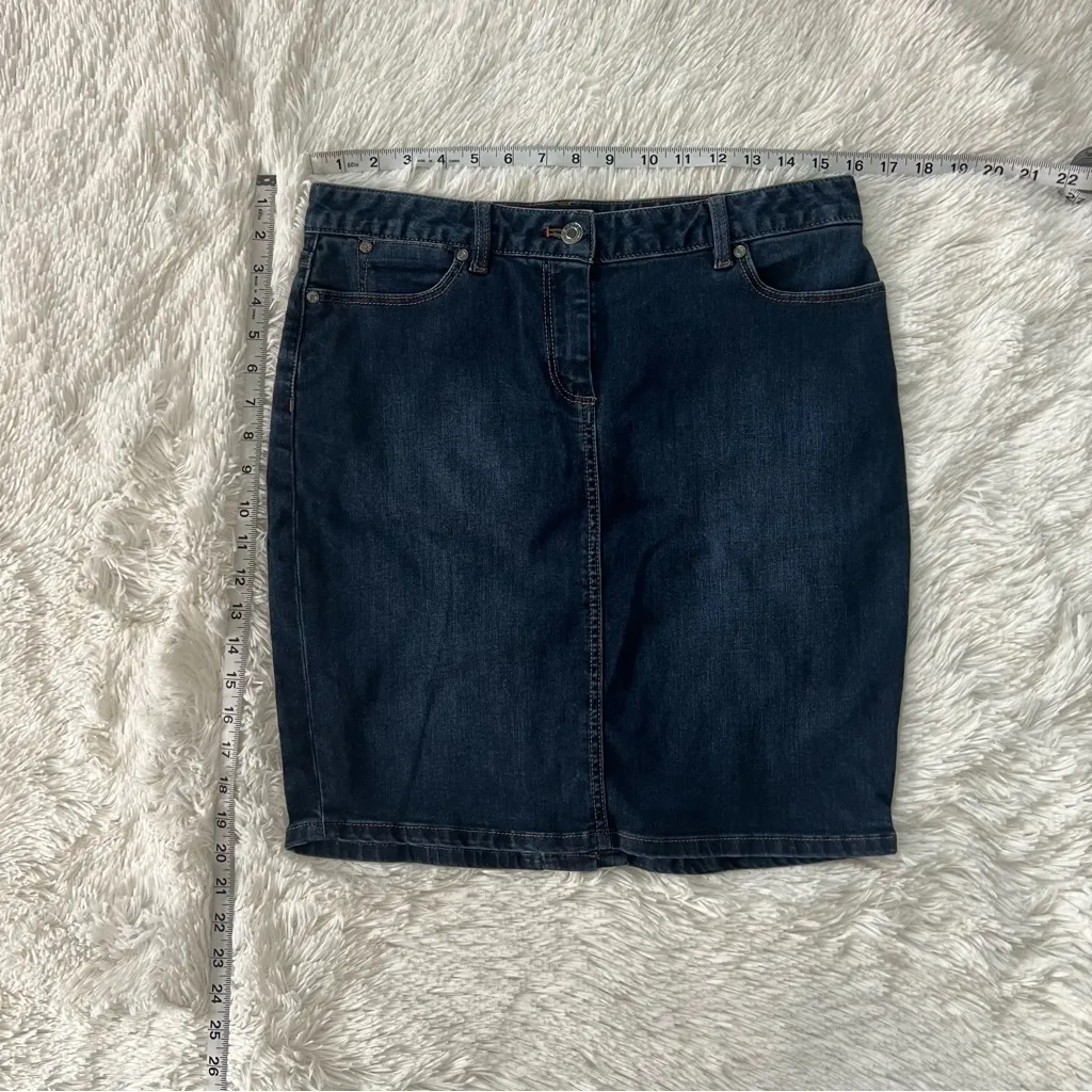 Talbots Petites Denim Skirt, Size 10P, Knee-Length, 5-Pocket Style - Image 8