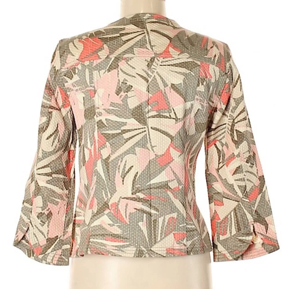 Ruby Rd  Tropical Jungle Print Blazer Jacket Size 6 - Image 7