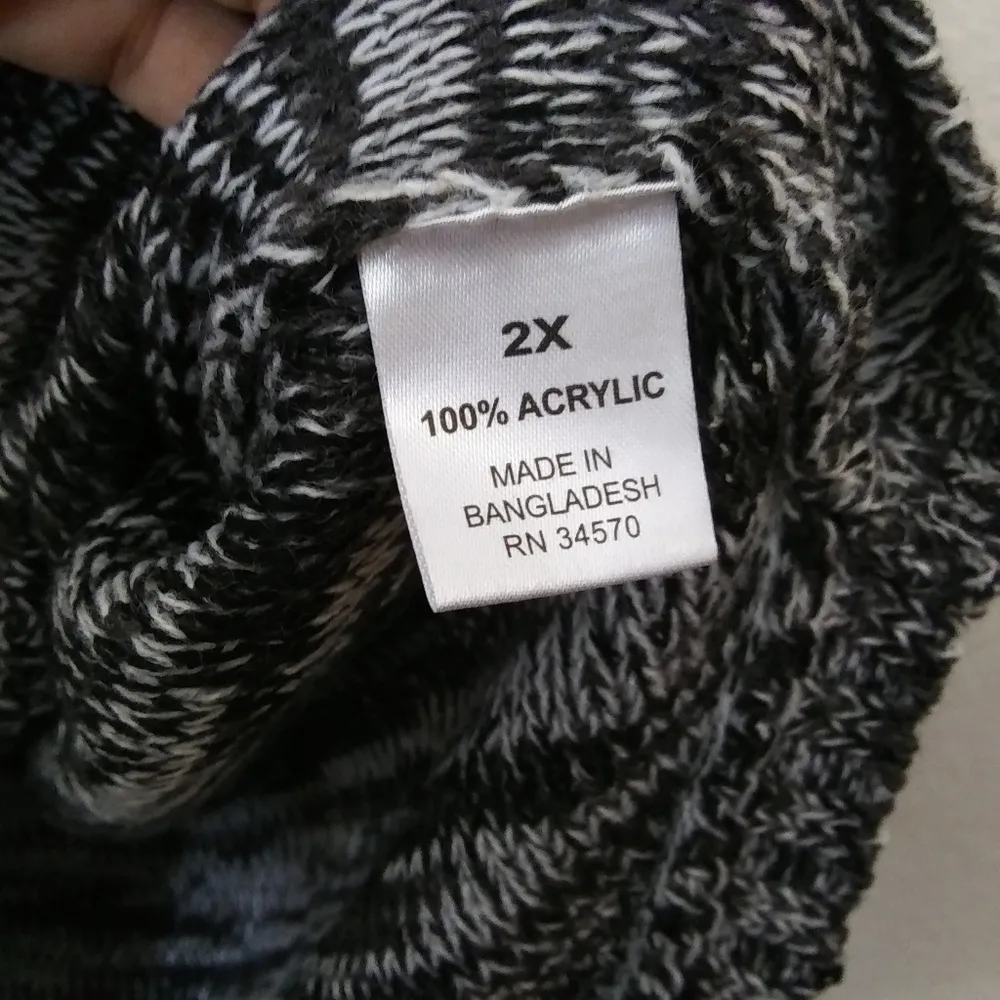 cable knit roll neck sweater Size 2X - Image 11