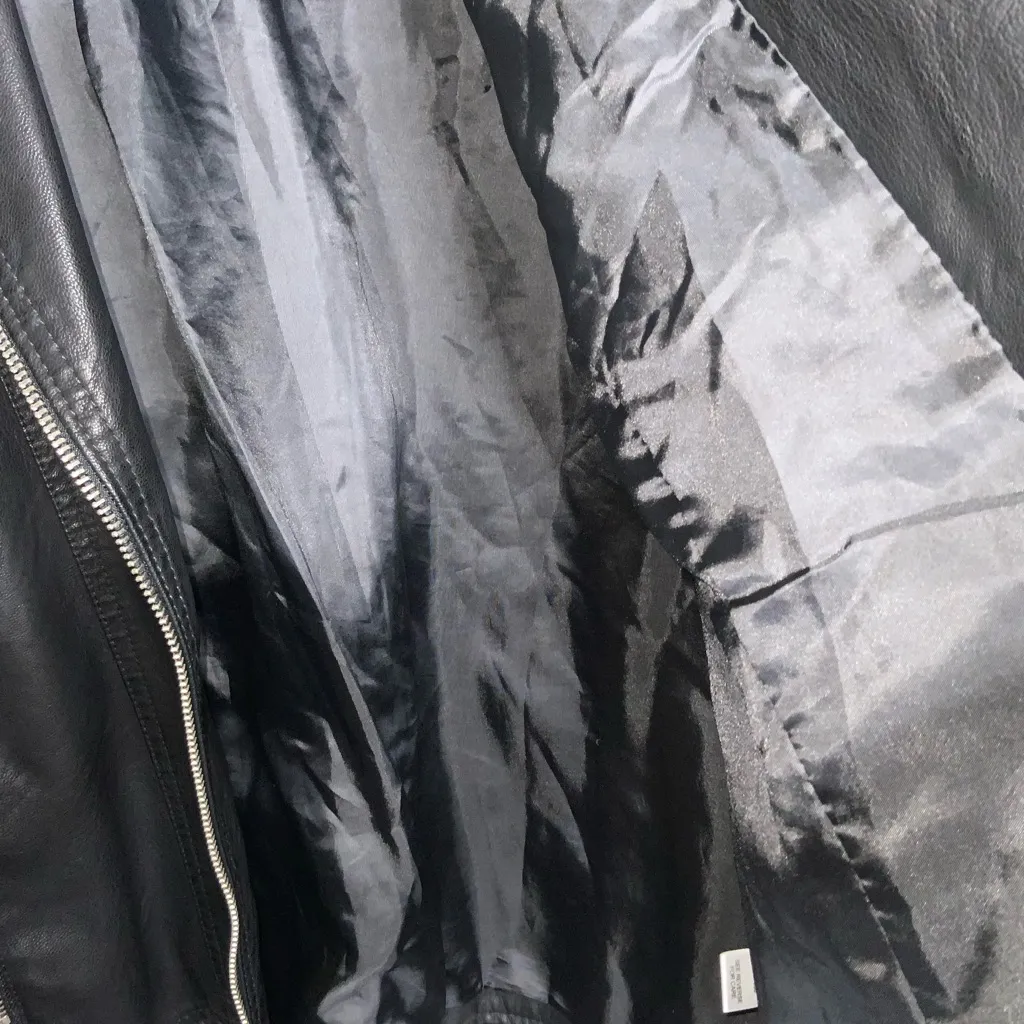 Cato Black Faux Leather Moto Jacket with Zipper Accents XL - Image 8