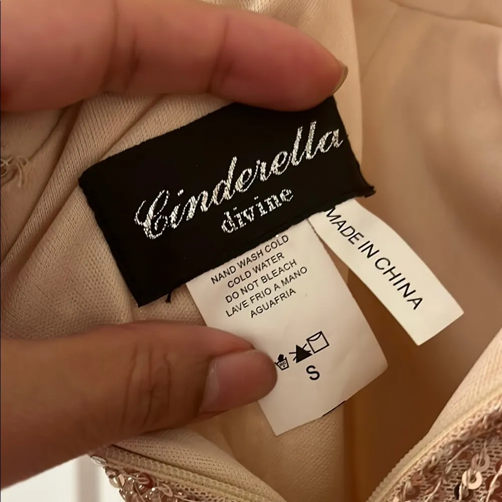 Gold Sequin Evening Gown - Image 2