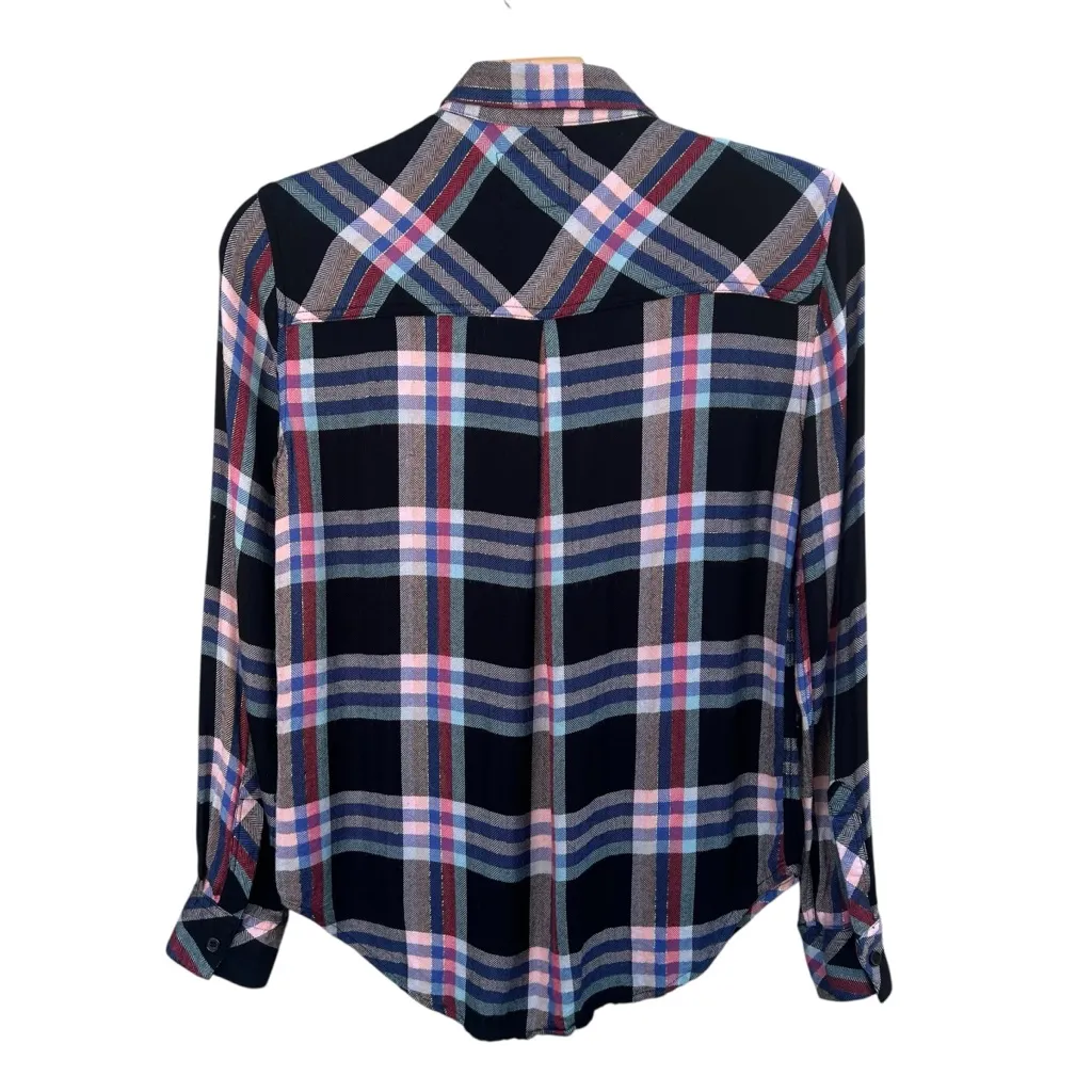 Rails  Hunter Black Melon Aqua Plaid Button Down Shirt XS - Image 8