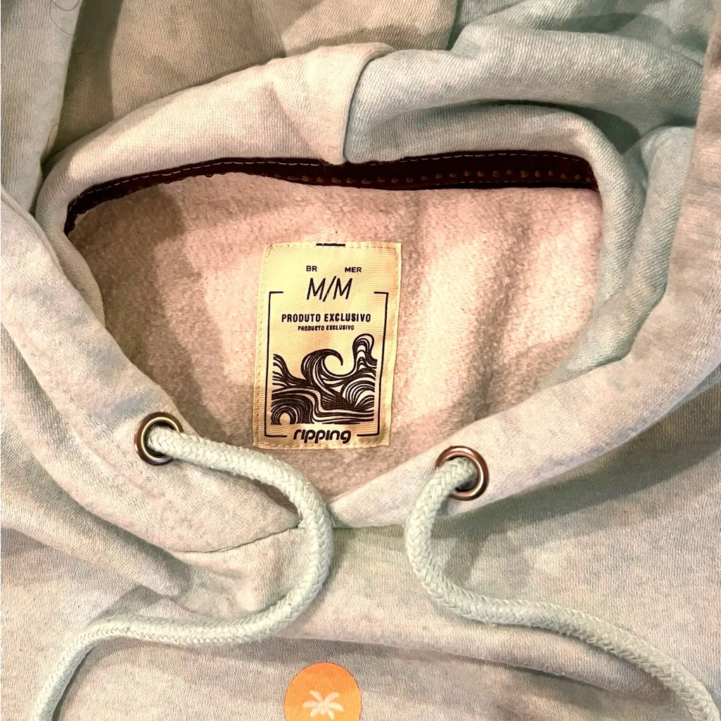 Ripping Surfer Mint Hoodie Sweatshirt Size Medium Heavy Weight Skater Beach Green - Image 3