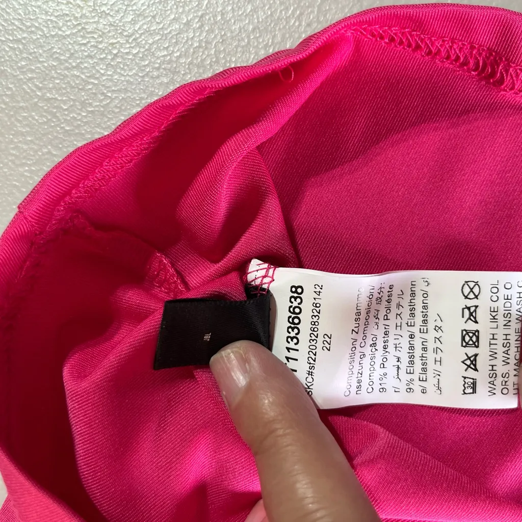 SHEIN CURVE 2XL/3XL HOT PINK STRAPLESS TOP WITH SHEER COVER‎ UP NWOT - Image 7