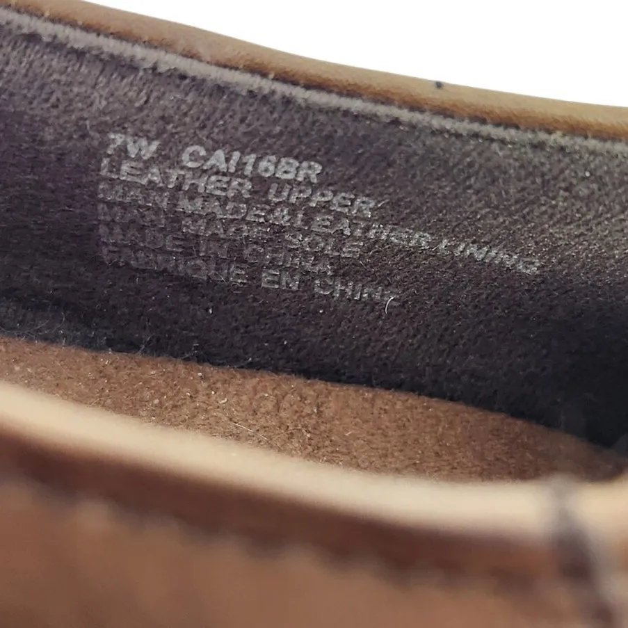 Cobb Hill Brown Leather Knot Slip On Classic Dress Pump Sandals CAI16BR Size 7W - Image 8