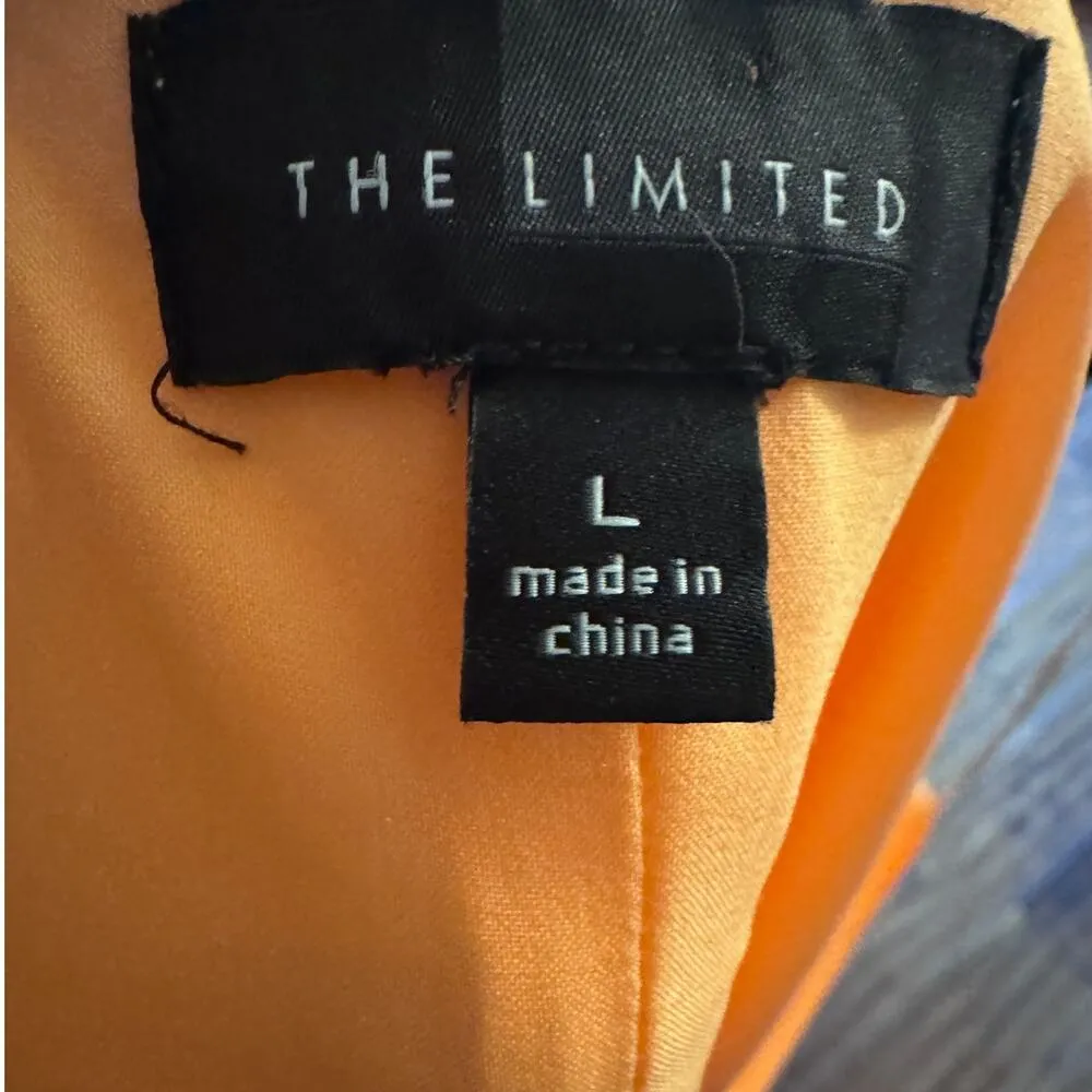 the Limited Sherbert/Gray colorblock asymmetrical sun dress summer L modern - Image 4