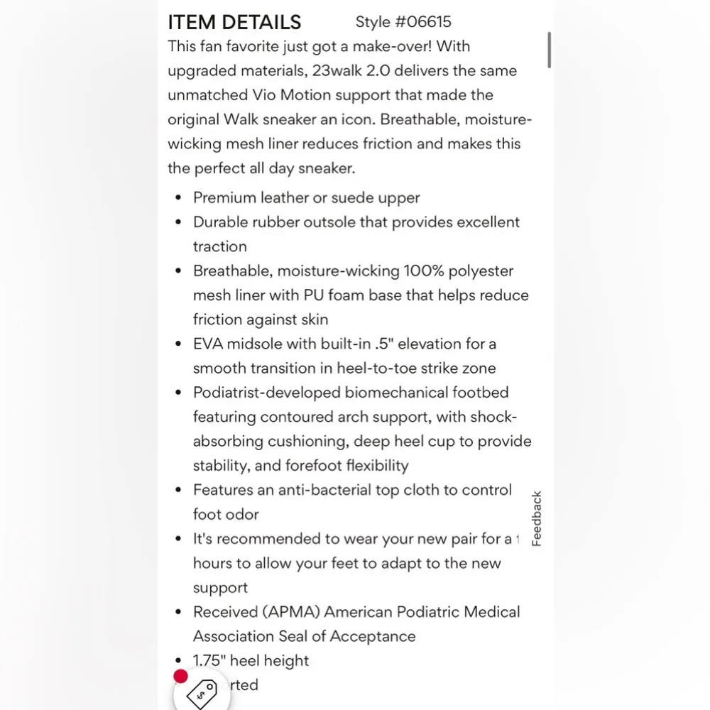 Vionic EUC Women's 23Walk 2.0 Classic Sneaker retro size US 7.5 colorful 1949 - Image 2