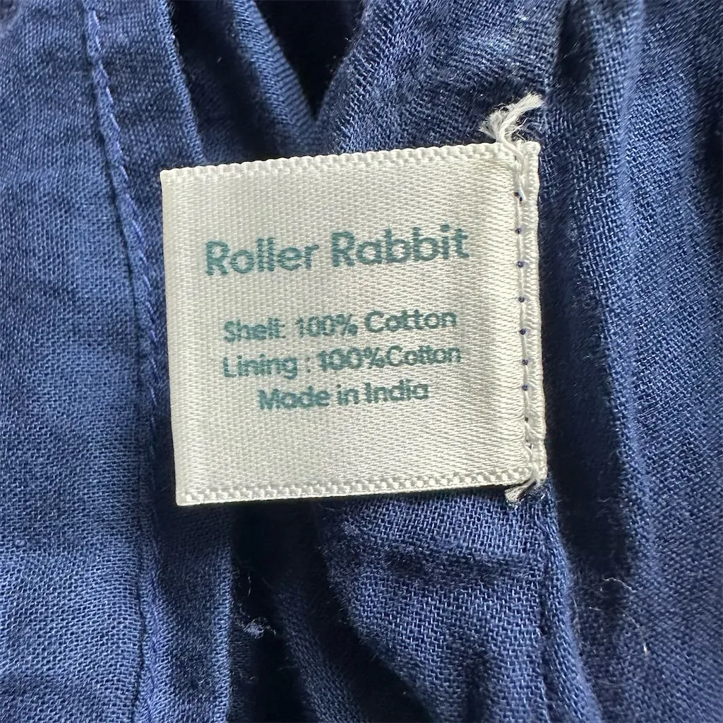 Roller Rabbit Women's S Pippa Ikat Print Bohemian Dress Multicolor Ruffle Sleeve - Image 8