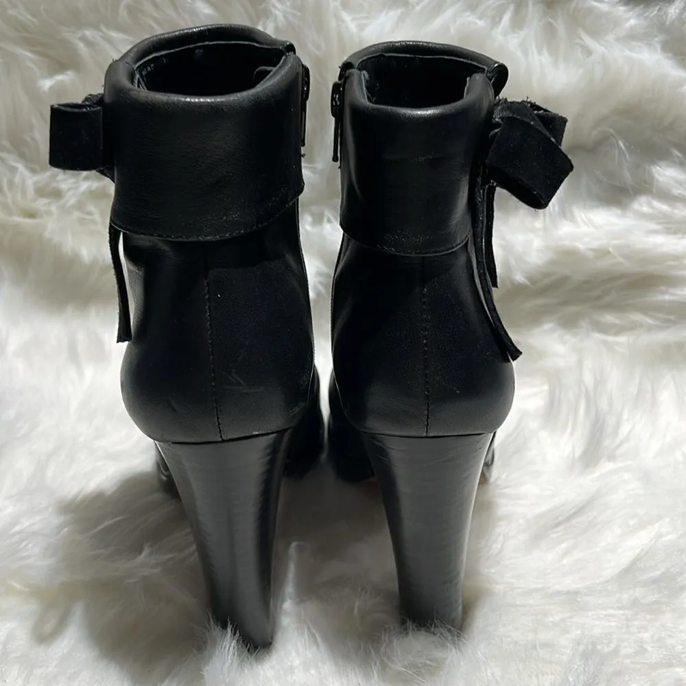 NINA Women's Nell Black Soft Nappa/Kidsuede Bow Size 7.5M.  B67 - Image 6