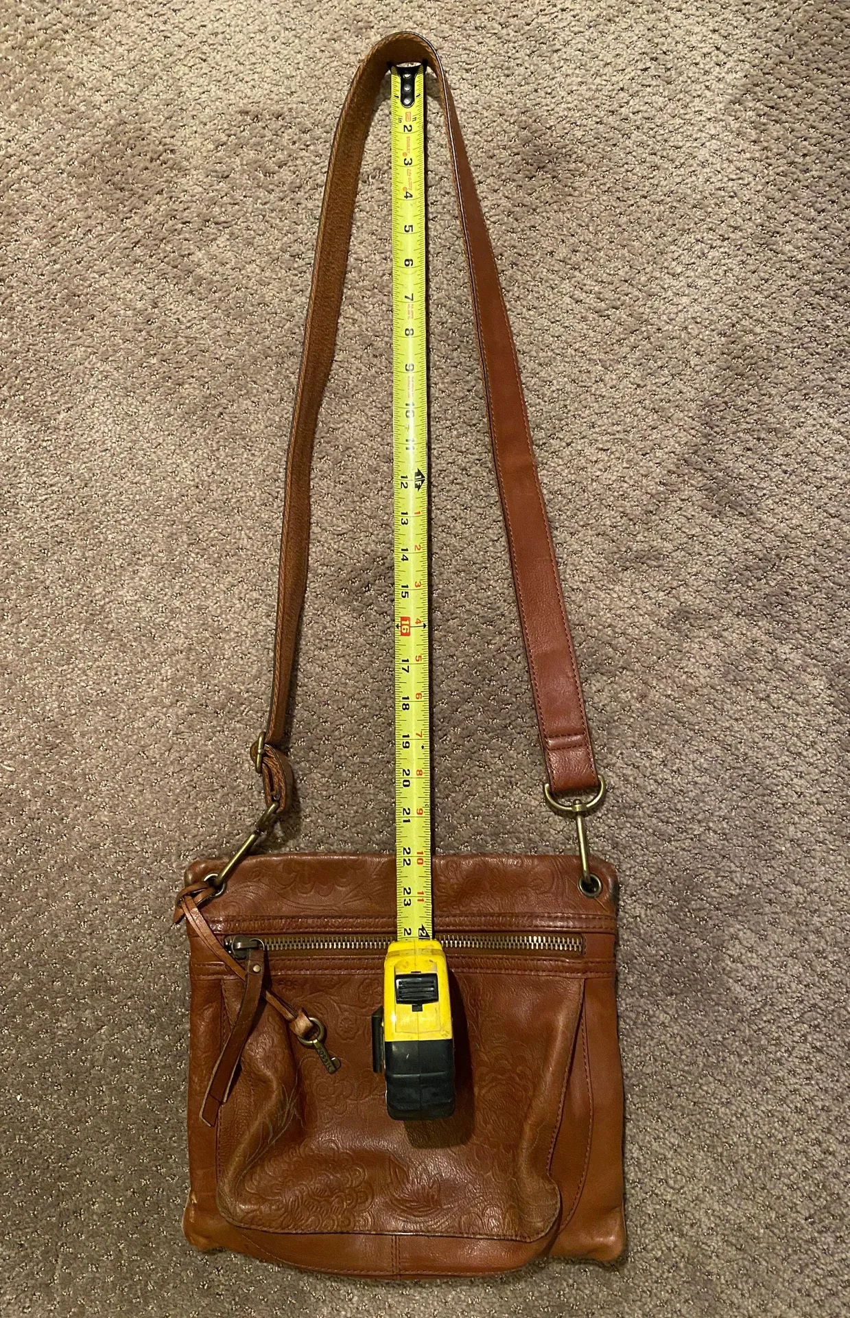 Embroidered Leather Crossbody Purse - Image 7