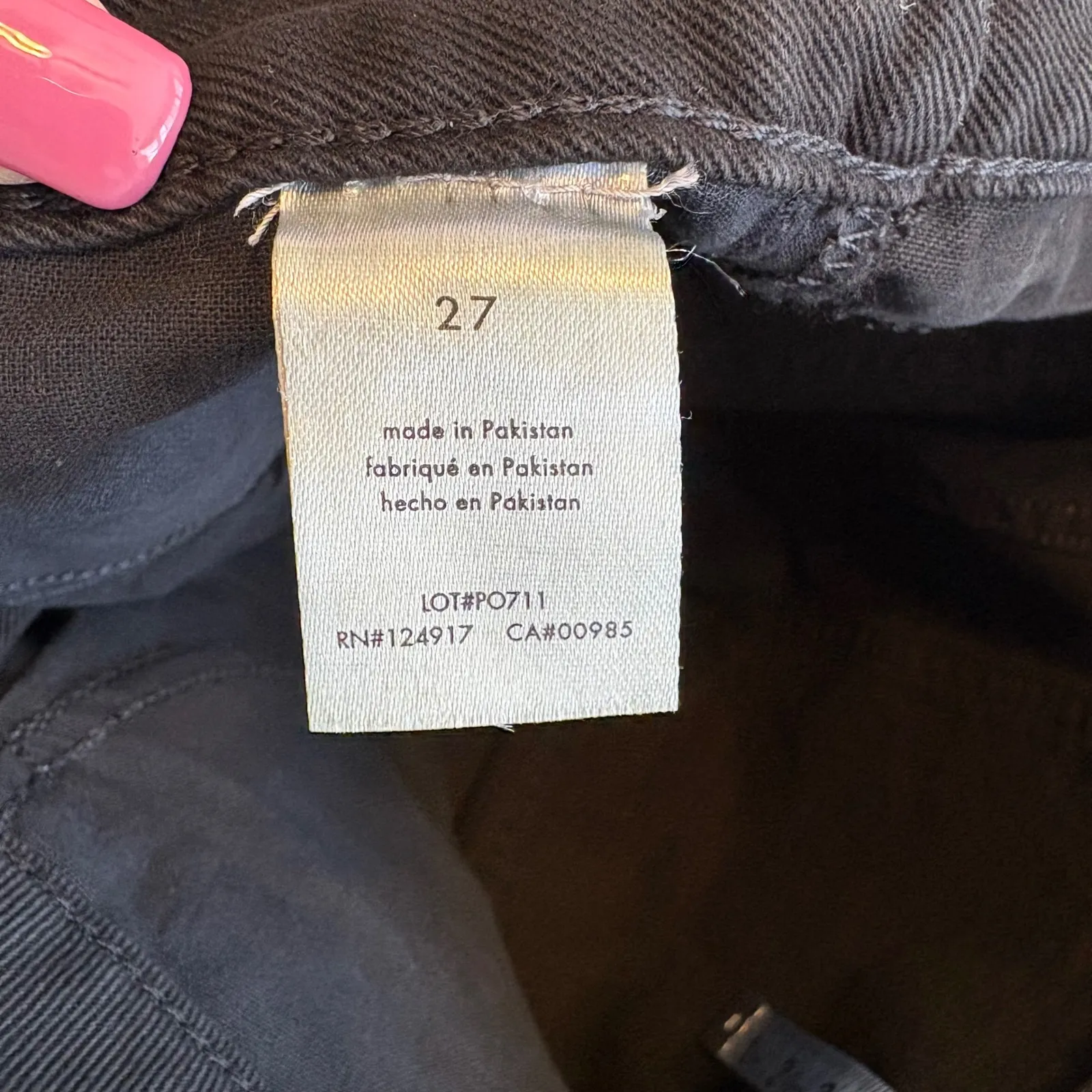 WeWoreWhat Mom Slit Straight Jeans Black Size 27 NWT‎ $99 High Rise Stretch - Image 7